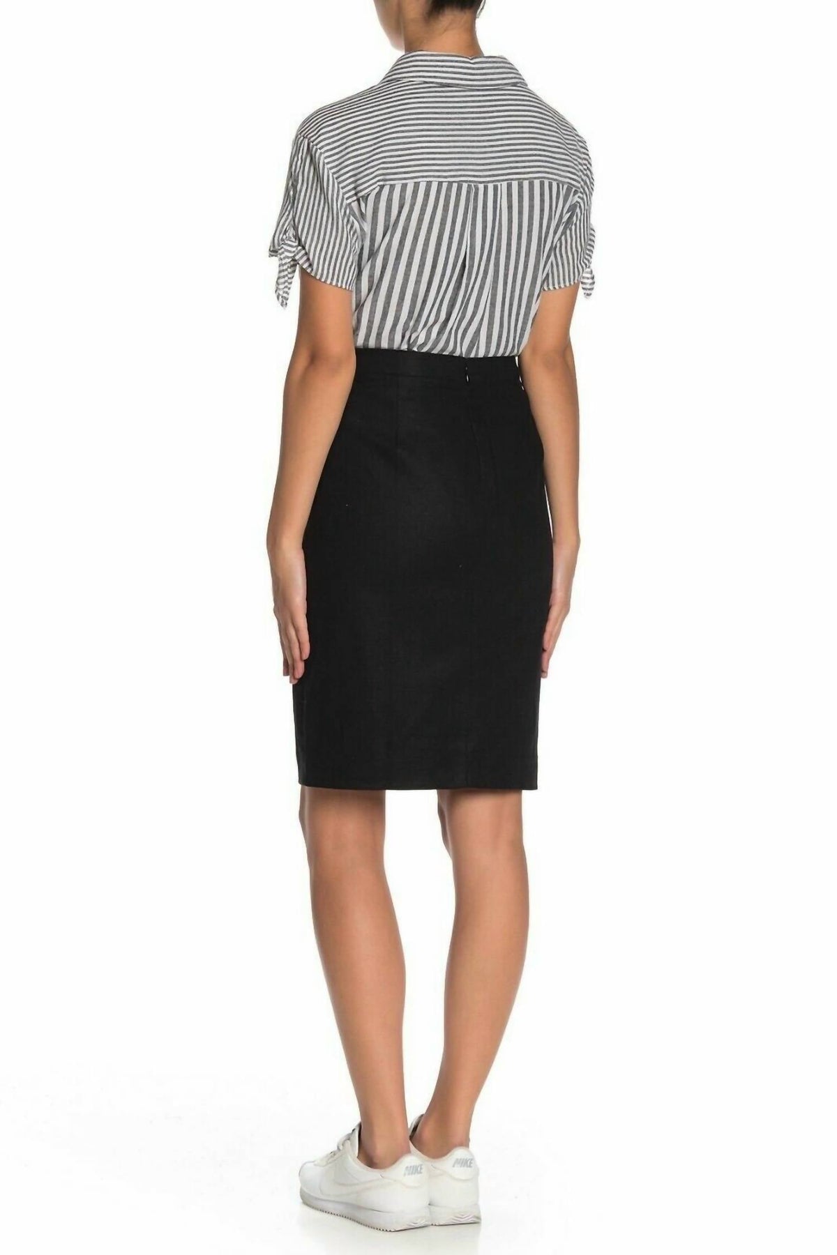 J.Crew - Linen Cotton Above Knee Workwear Casual Pencil Skirt