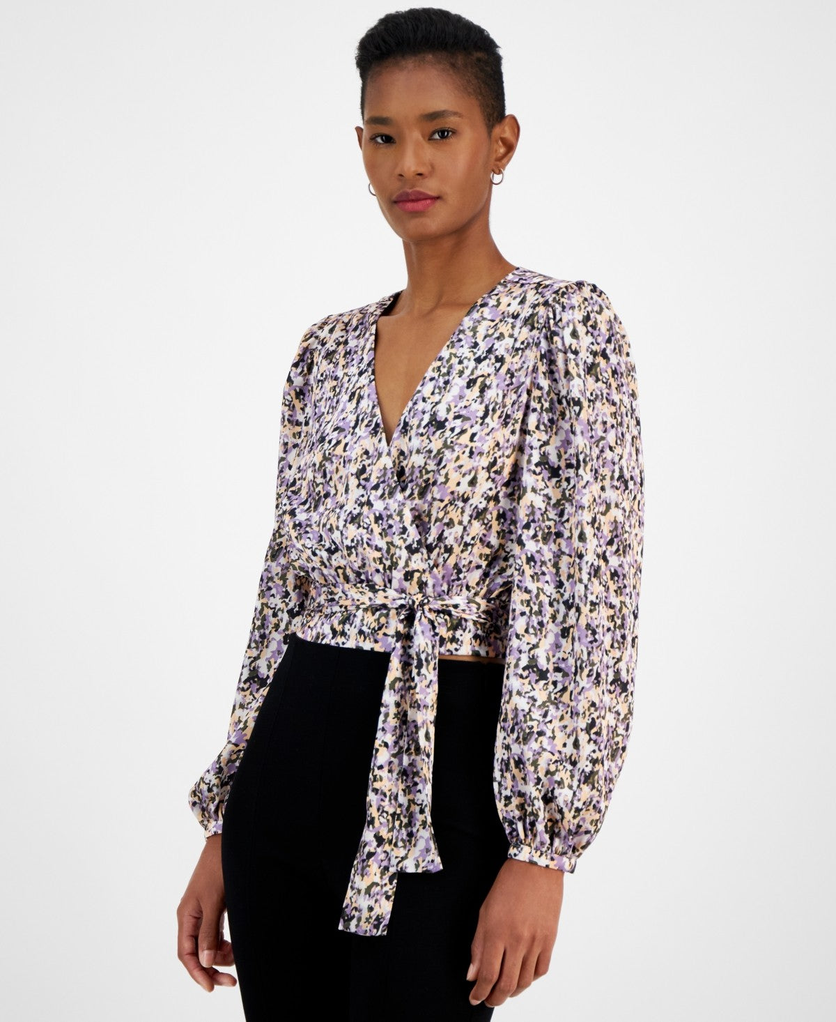 BOSS Hugo Boss Banella Crop Blouse Purple