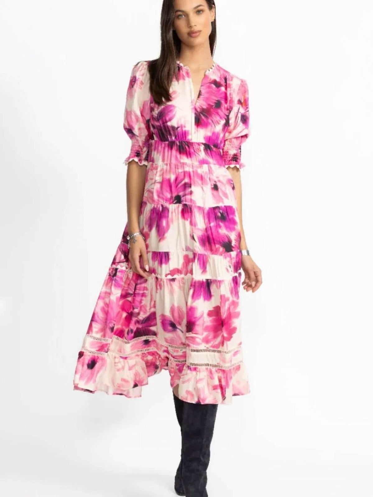 Johnny Was - DAPHNE TEA LENGTH DRESS