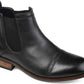 Vance Co. Men's Cap Toe Chelsea Boot Shoes Black Size 9 M
