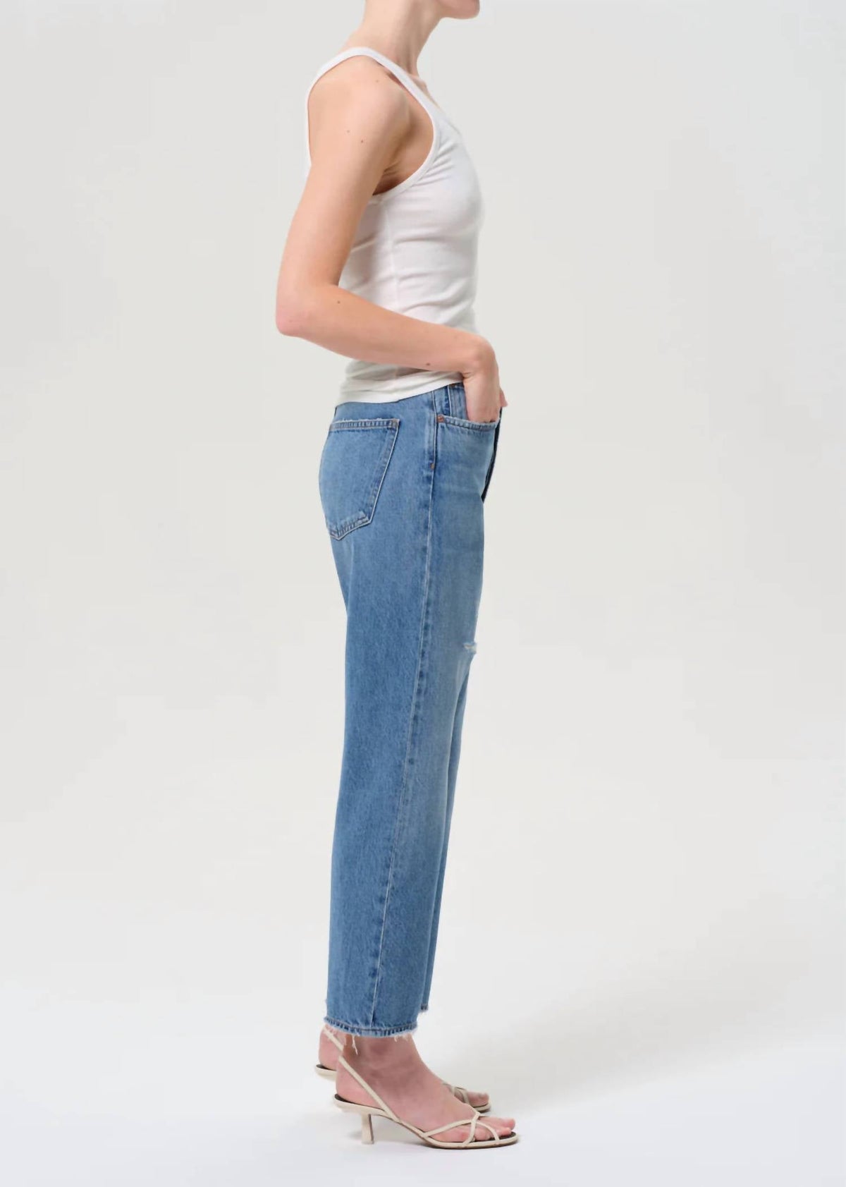 Agolde - 90's Crop Mid Rise Straight Jeans