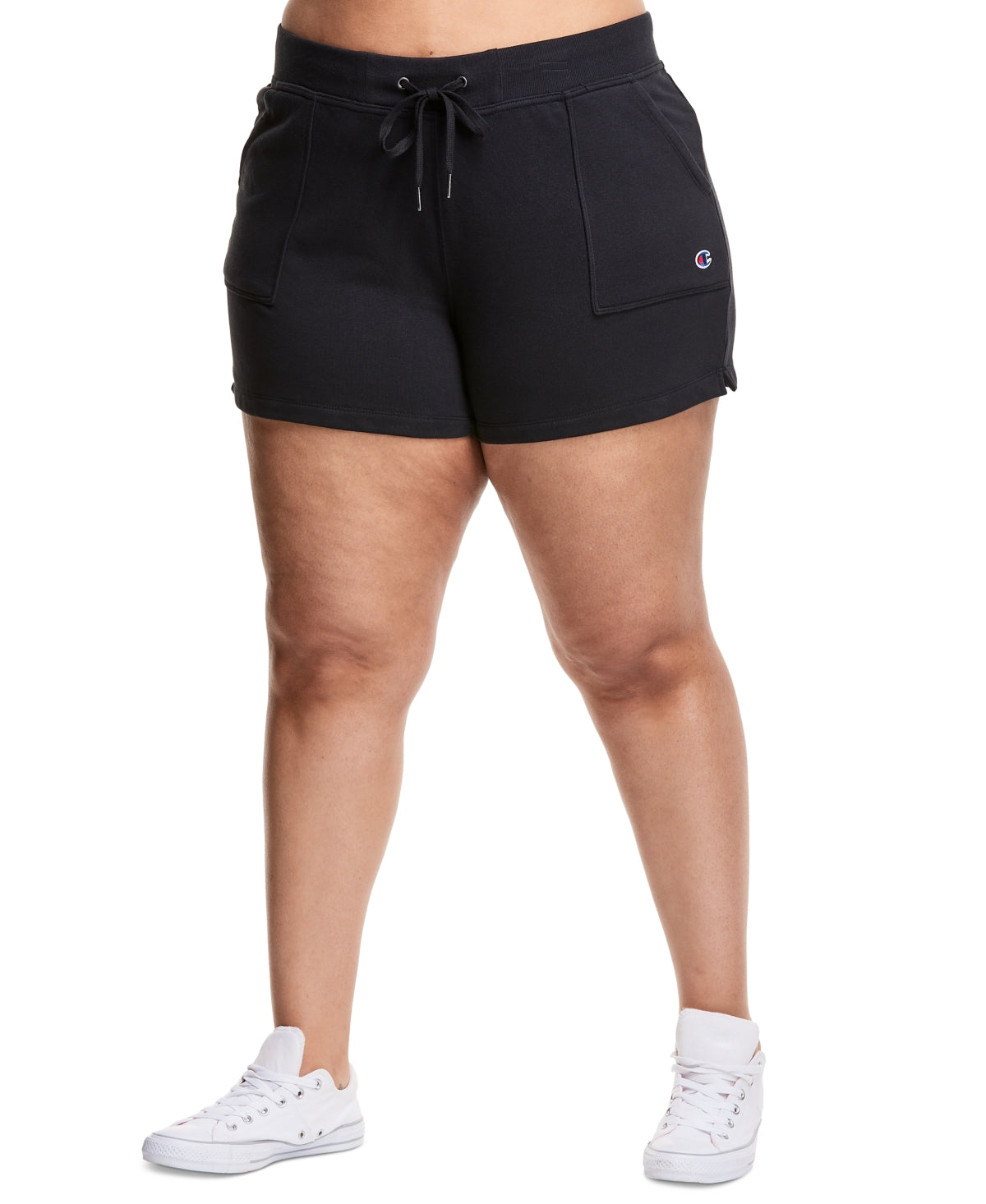 Champion Women's Campus Solid Shorts Black Size 1X