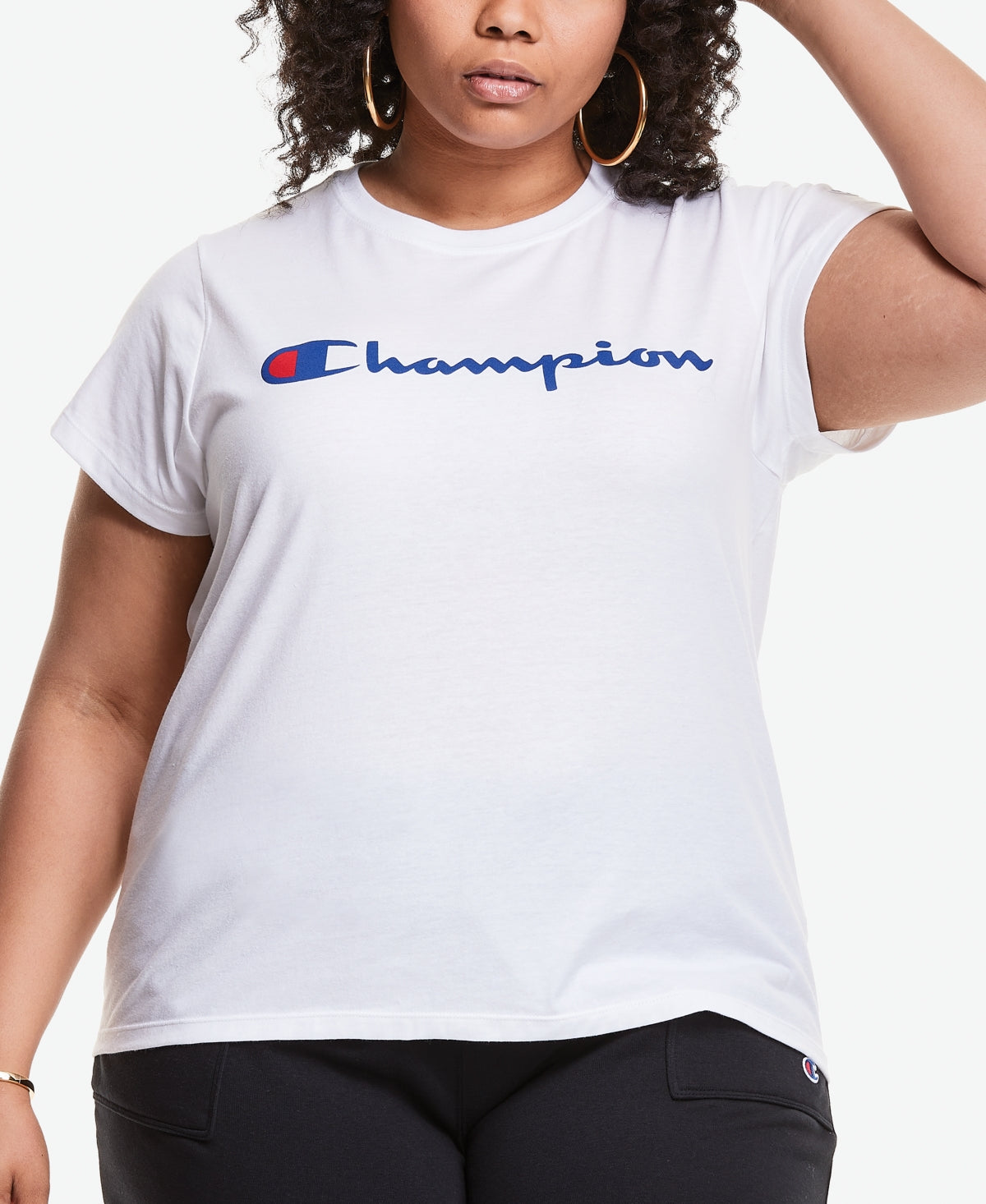 Champion Women's Classic Logo Graphic T-Shirt White Size 3X