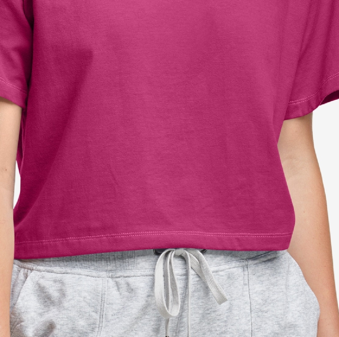 Champion Women's Cropped Cotton Pullover Top Pink Size XX-Large