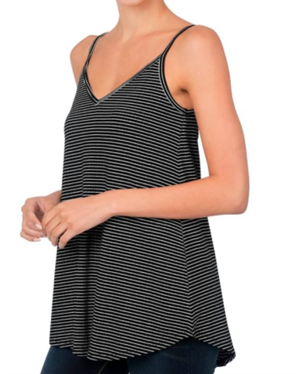 Zenana - Stripe Spaghetti Cami