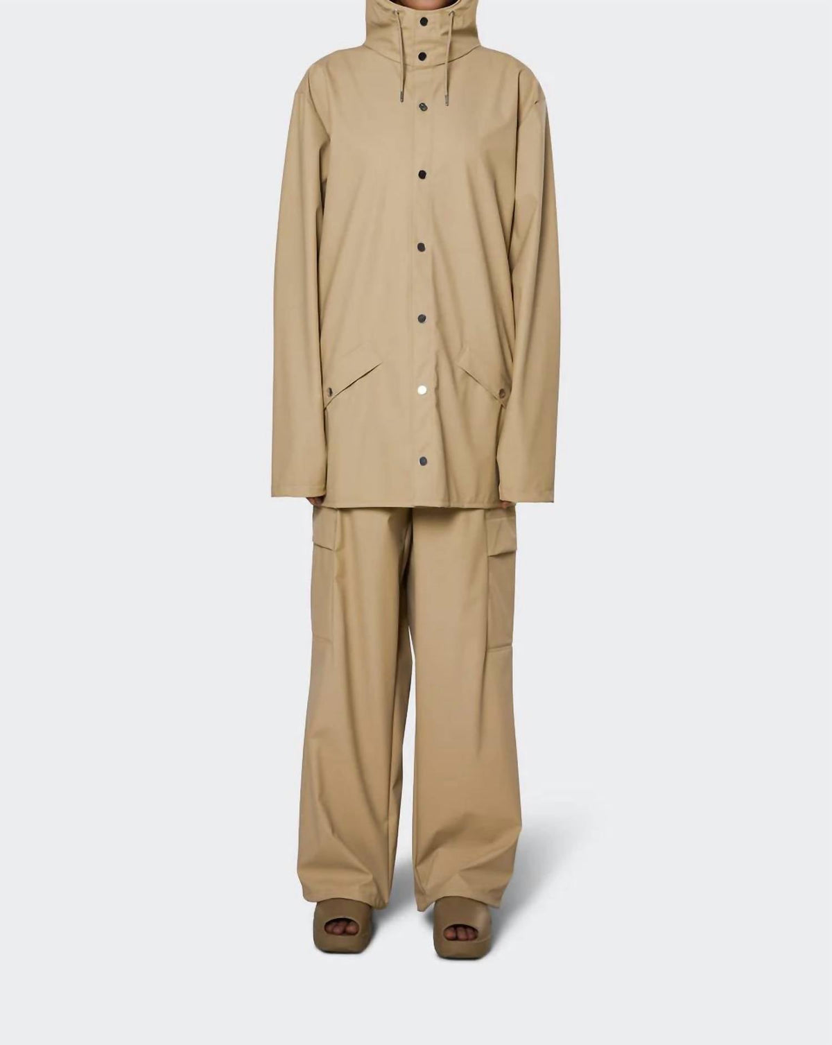 Rains - Snap Closure Raincoat Jacket