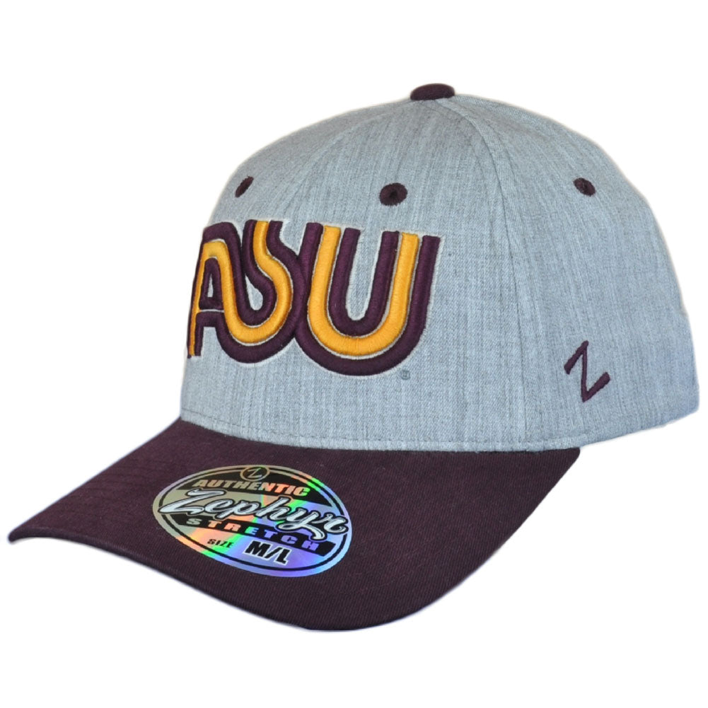 NCAA Zephyr Arizona Dun devils ASU Curved Flex Fit Stretch Hat Cap