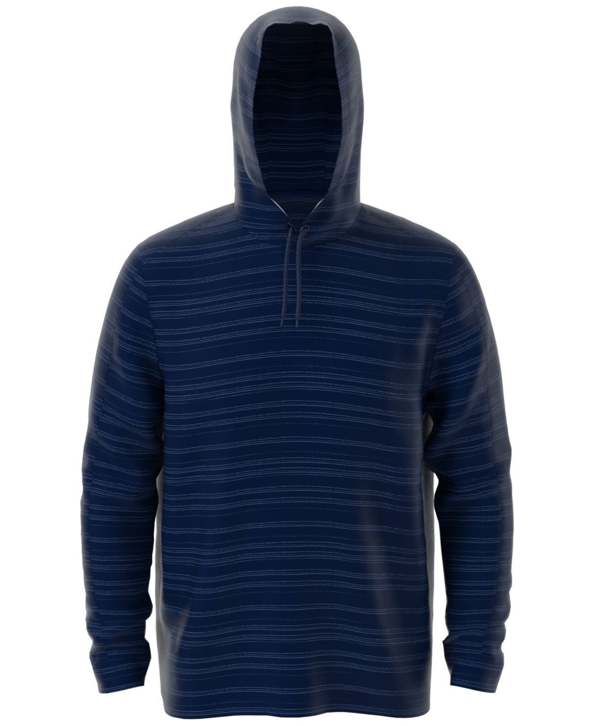 PGA Tour Men's Textured Stripe Performance Golf Hoodie Blue Size Large