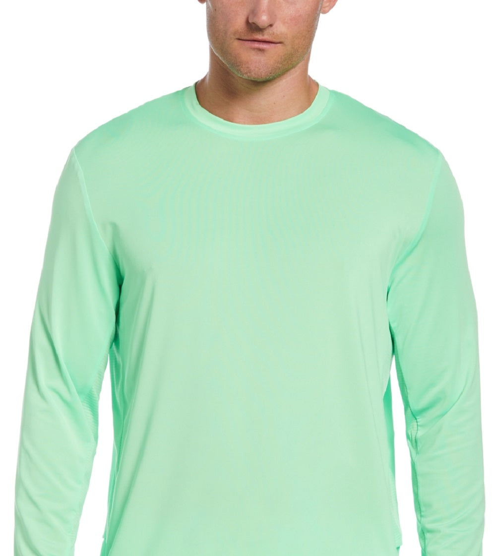PGA Tour Men's Mixed Media Sun Protection Golf Shirt Green Size Medium