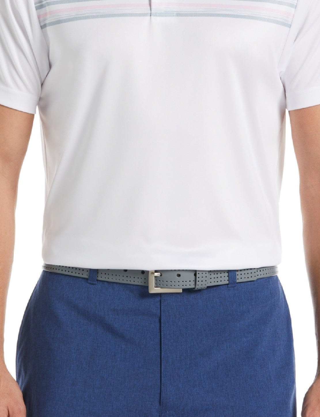 PGA Tour Men's Chest Stripe Short Sleeve Golf Polo White Size XX-Large