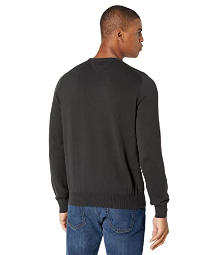 Tommy Hilfiger Men's Signature Solid Crew Neck Sweater Black Size Medium