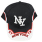New York NY City Town Curved Bill Adjustable White Black State USA Hat Cap