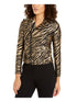 anne-klein-womens-black-zippered-belted-printed-bolero-jacket-size-8