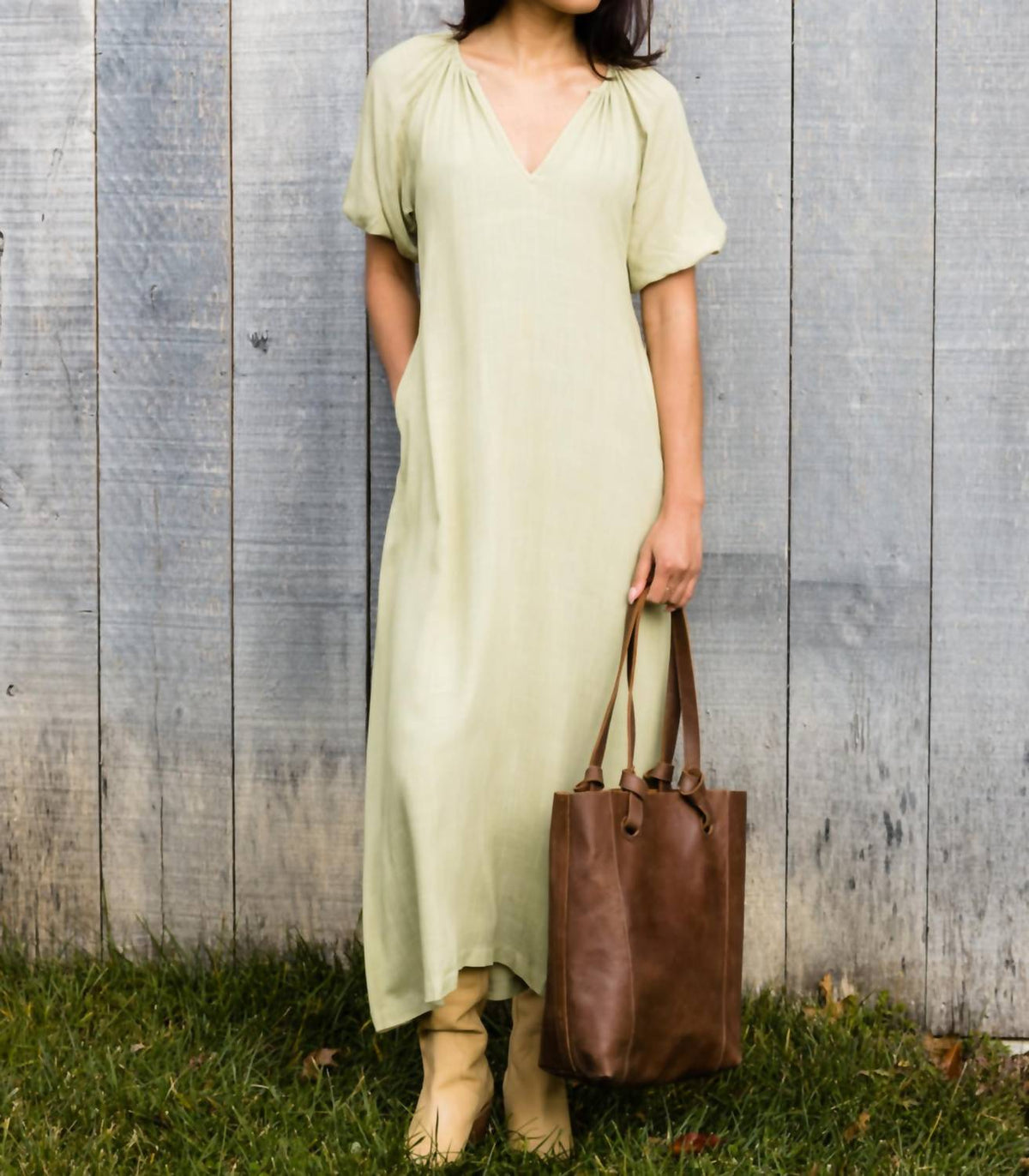 Able - Amari Puff Sleeve Maxi Dress