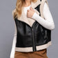 Active Usa - Faux Leather Inner Fur Vest