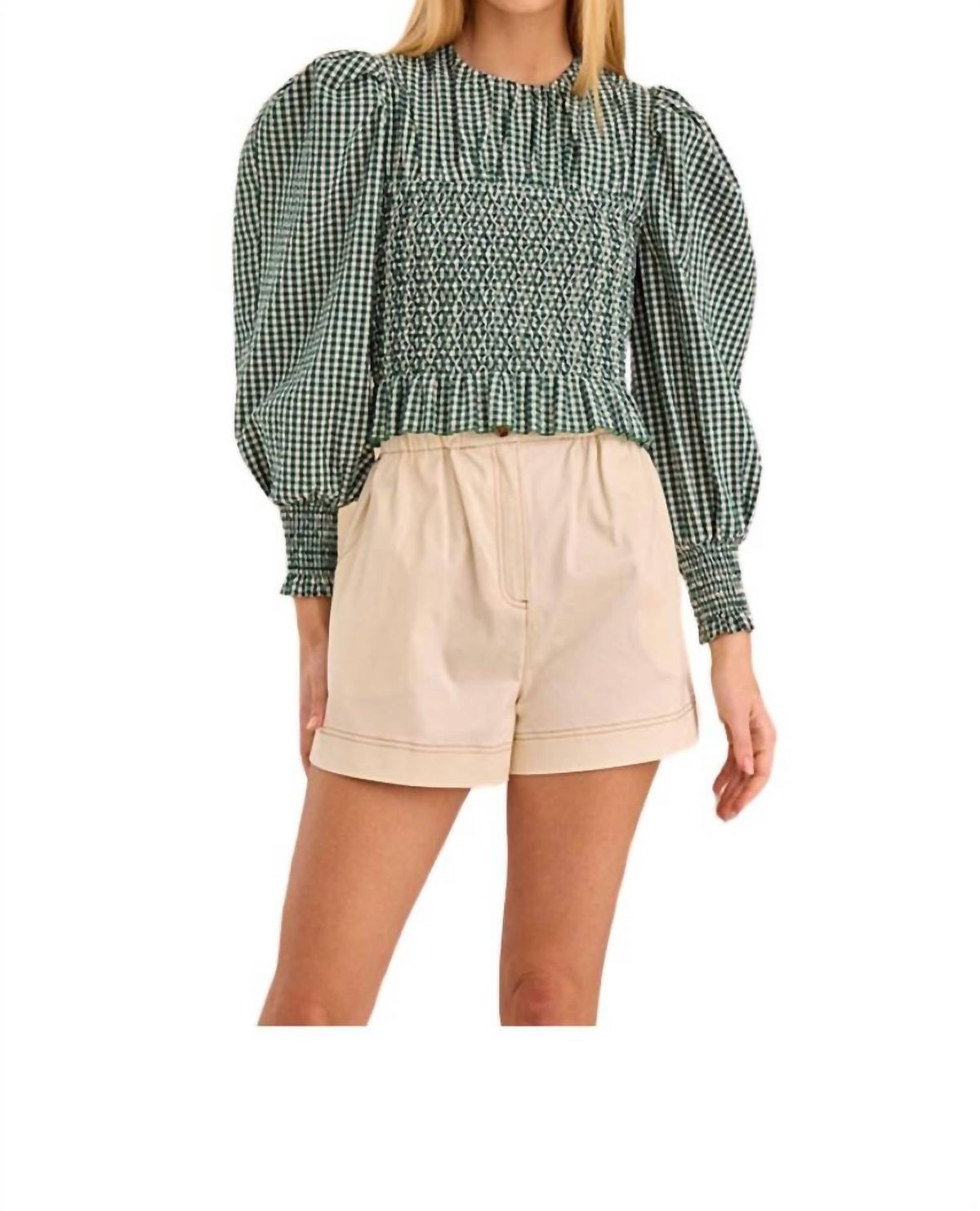 Hunter Bell - Eubanks Smocked Top