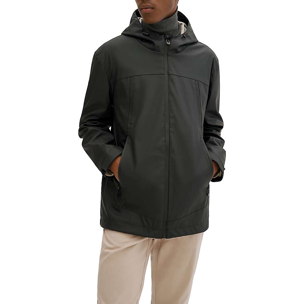Noize Men's Theo Mid-Length Rain Jacket - Black, Large