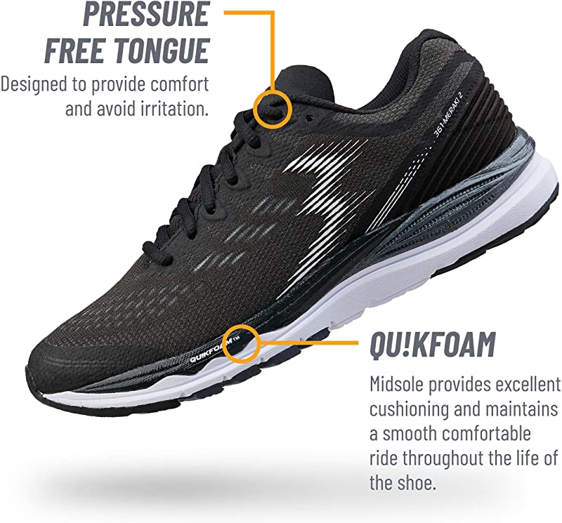 36 Degrees Women's Meraki 2 Running Shoes Black Size 12 B(M) Us