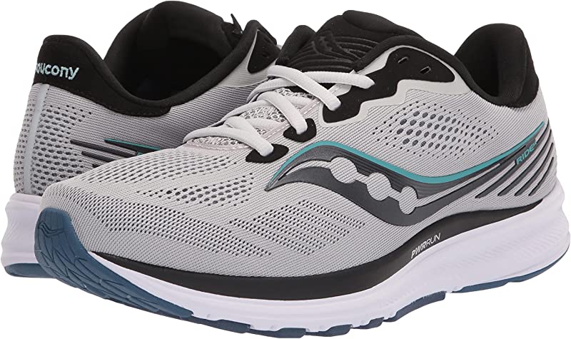 Saucony Men's Ride 14 Running Fog/Black/Storm Size 12.5 D(M) US