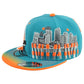 Miami Florida Dolphins Theme Football Helmet Flat Bill Adults Stripes Hat Cap
