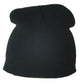 Black Cuffless Blank Solid Color Plain Adults Unisex Skully Beanie Knit Hat