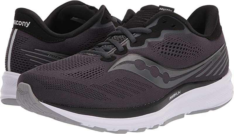 Saucony Women's Ride 14 Running Shoe CHARCOAL/BLACK