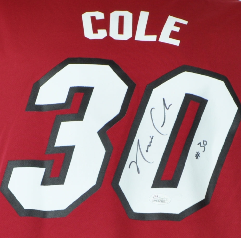 NBA Miami Heat Norris Cole Adidas Replica Jersey Signed Sz JSA #W587971