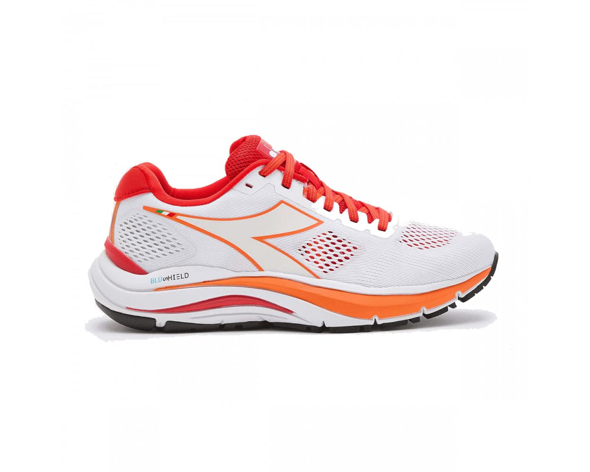 Diadora Women's Mythos Blushield 7 Vortice Shoes White/Red Size 6.5 B Medium US