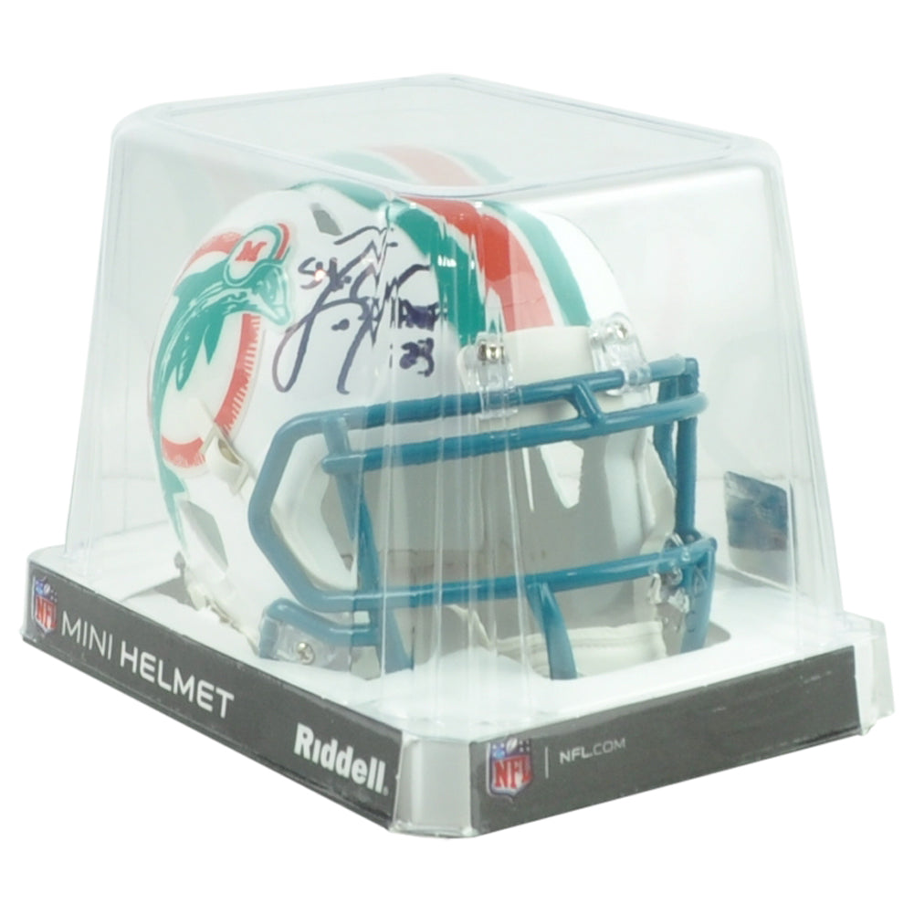 NFL Miami Dolphins Zach Thomas #23 Sign Autograph Riddell Mini Helmet Speed HOF