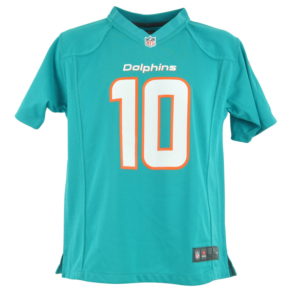 NFL Miami Dolphins Tyreek Hill #10 Kids Youth Jersey Autographed Signed Cheetah