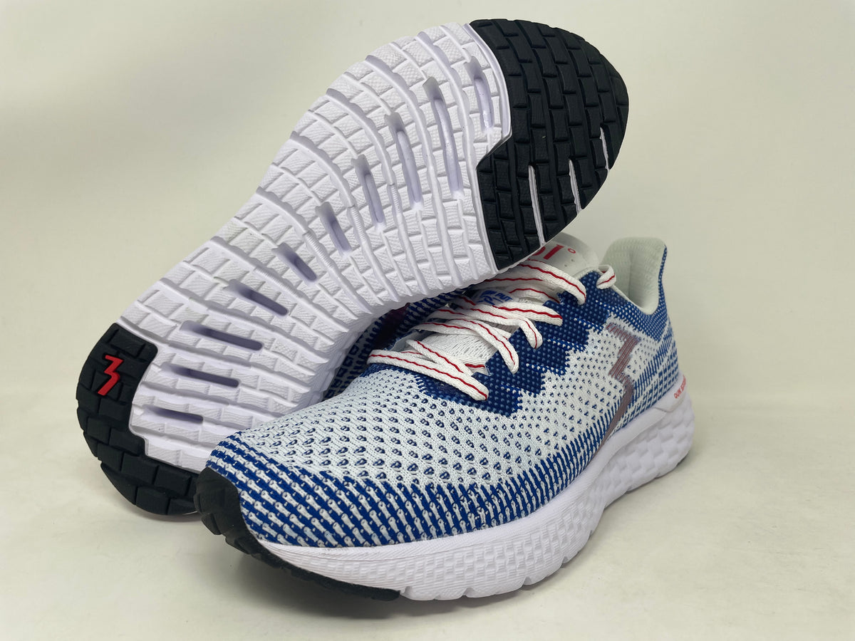 361 Degrees Women's Fierce Running Shoes White/Nautical Blue Size 6.5 B Medium US