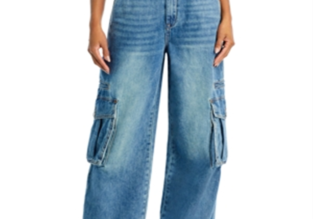 Blanknyc Cargo Jeans in Over Limit Blue