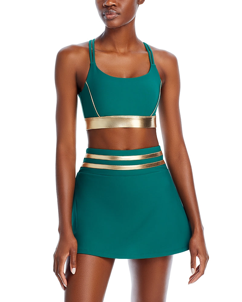 Aqua x Venus Williams Metallic Contrast Sports Bra