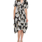 Karl Lagerfeld Paris Tie Waist Printed Dress