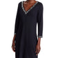 Tommy Bahama Darcy Rhinestone Trim Dress Black XS