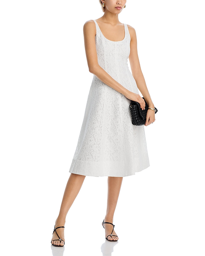 Aqua Lace Midi Dress