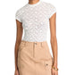 Aqua Puckered Lace Top