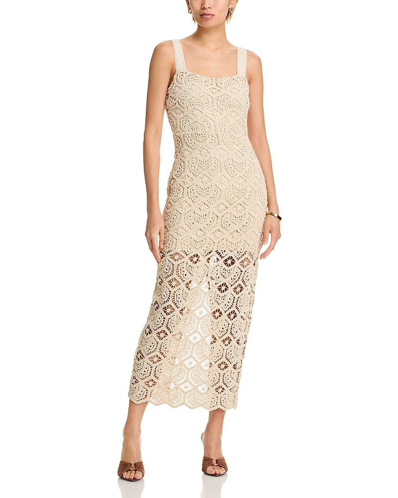 Aqua Crochet Tank Dress