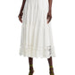 Aqua Tiered Poplin Midi Skirt