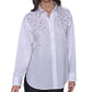 KARL LAGERFELD PARIS Embellished Shoulder Poplin Shirt