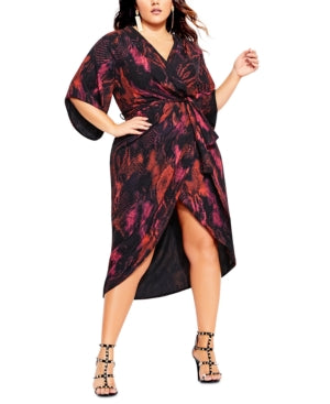 City Chic Trendy Plus Size Garnet Slither Dress