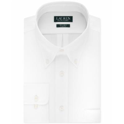 Lauren Ralph Lauren Men's Classic Fit Solid Dress Shirt - White