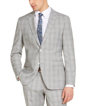 hugo-mens-modern-fit-light-gray-plaid-wool-suit-jacket