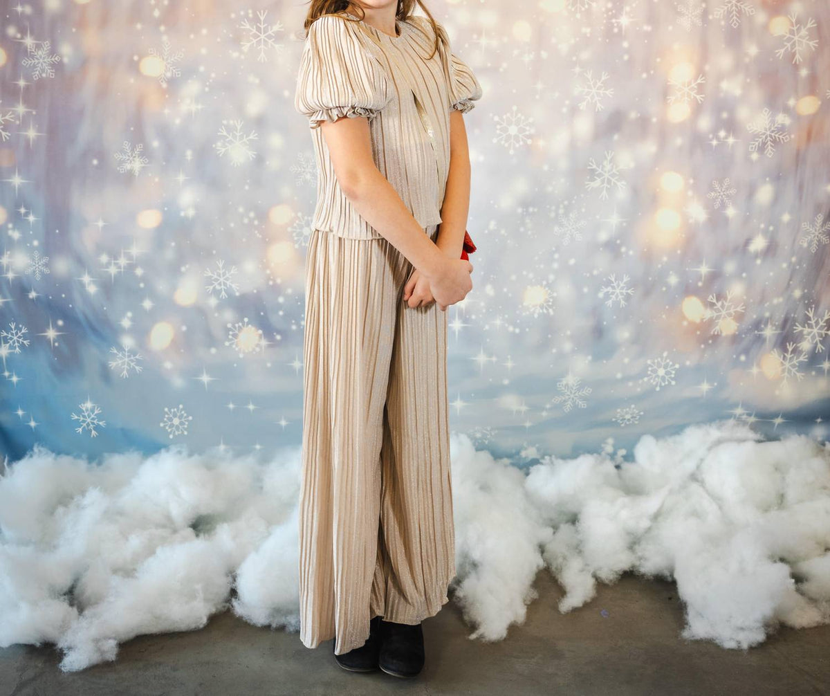 Abel & Lula - Girl's Pleated Knit Pants Set