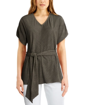 alfani-plus-size-belted-v-neck-top