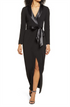 eliza-j-long-sleeve-tuxedo-gown-black
