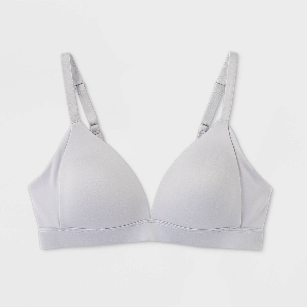 Women's Lightly Lined Wirefree Lounge Bra Auden Light Gray Size 38D