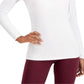 32 Degrees Women's Base Layer Scoop Neck Top White Size Large