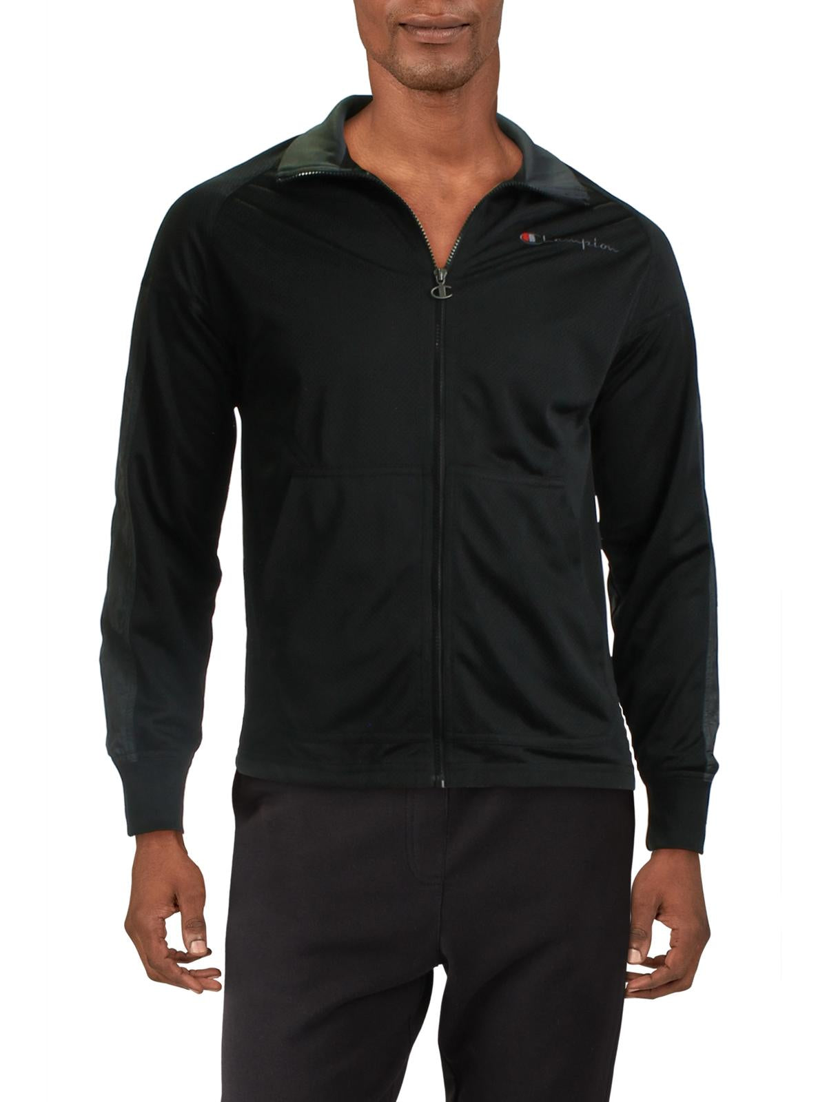 Champion Men's Fitness Work Out Athletic Jacket Black Size XX-Large