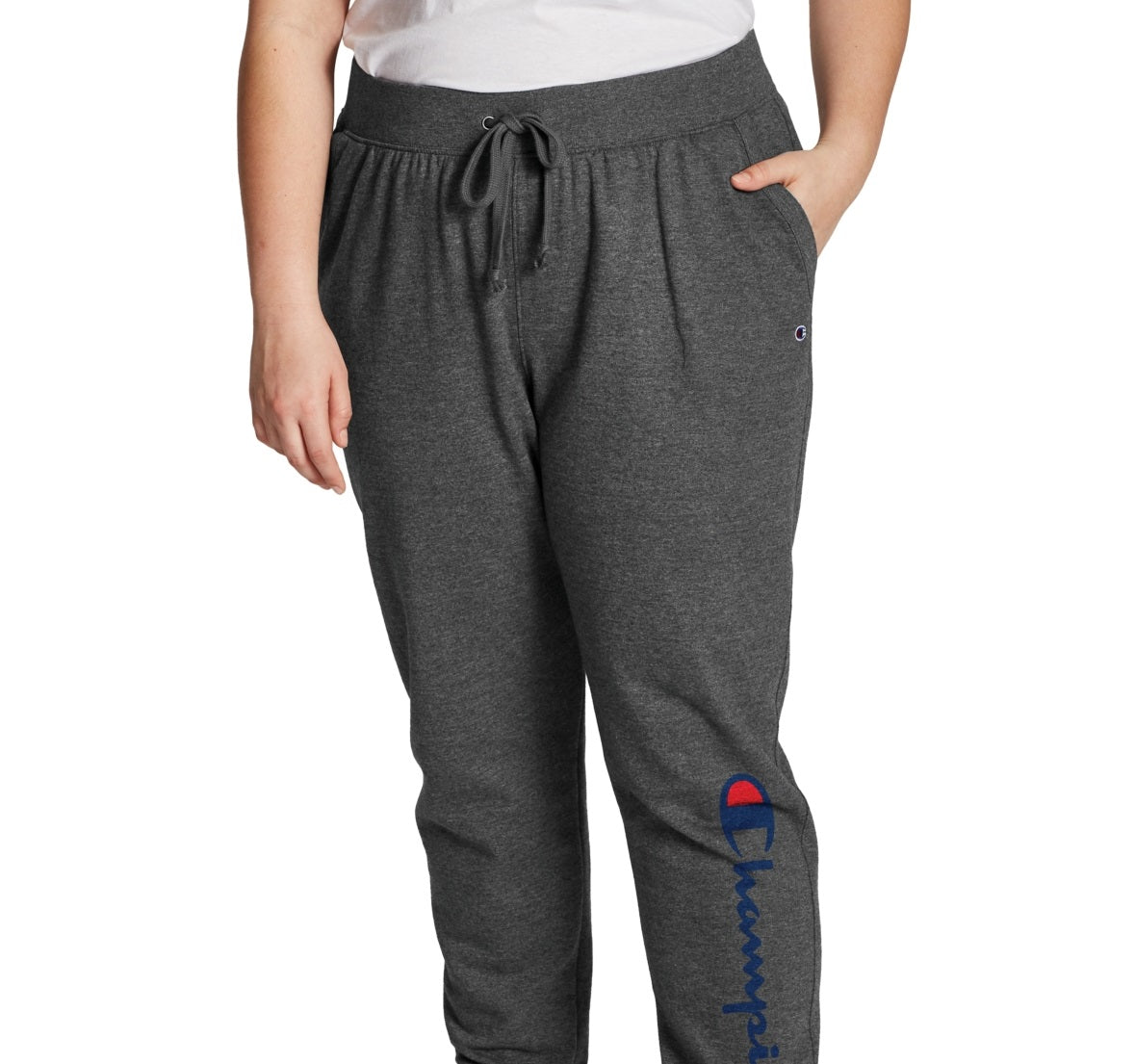 Champion Women's Powerblend Ribbed Joggers Gray Size XXX Large